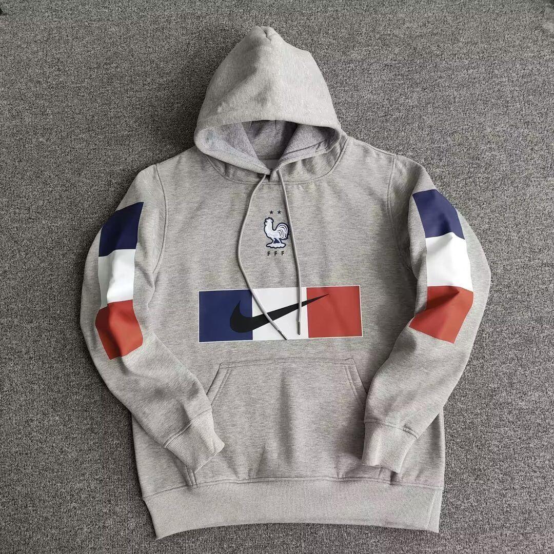 AAA Quality France 22/23 Hoodie - Grey/Blue/Red